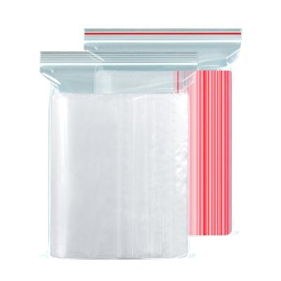 China Recyclable Plastic Food Zip Lock Pe Clear Bag Zipper Bags Transparent Packing For Home Supermall Package T-shirt Bag Gravure Printing Ebag for sale