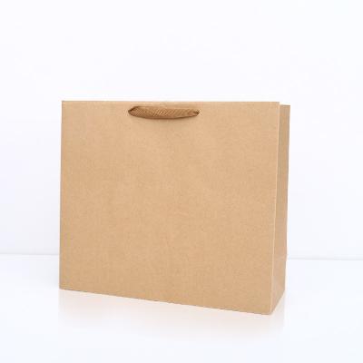 China Recycled Materials Machines Making Kraft Paper Bag Wholesale Kraft Food Packing Bag With Handle for sale