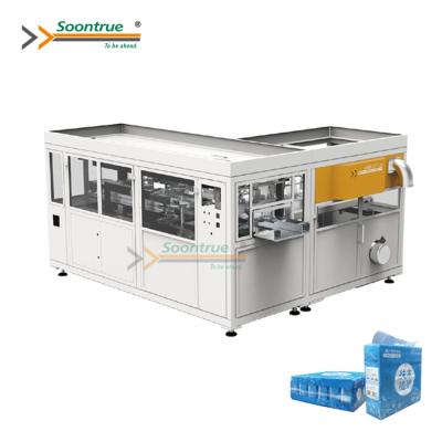 China Custom Facial Tissue Bundler Machine Soontrue Tissue Paper Facial Tissue Bundler Wrapping Machine for sale