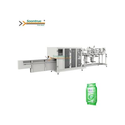 China Multifunctional Wet Tissue Packaging Machinery For Efficient Automated Rag Tissue Packaging Plants for sale