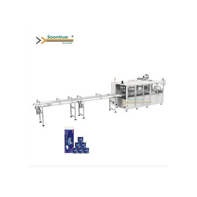 China Fully Automatic PE Bag Soontrue Package Roll Tissue Packing Machine for sale