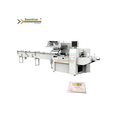 China Single Type Automatic Packing Machine Multifunctional Packaging Wapper System Tissue Pillow Machinery for sale