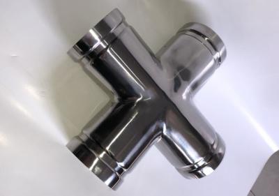 China 304 316 Stainless Steel Grooved Pipe Coupling Cross Tee Pipe Fitting For Shipping for sale