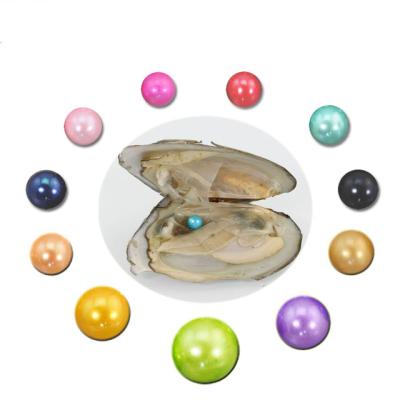 China DIY Freshwater 6-8mm Round Akoya Pearl Oyster, Mixed 25 Colors Grade Oyster Mussel Jewelry Making for sale