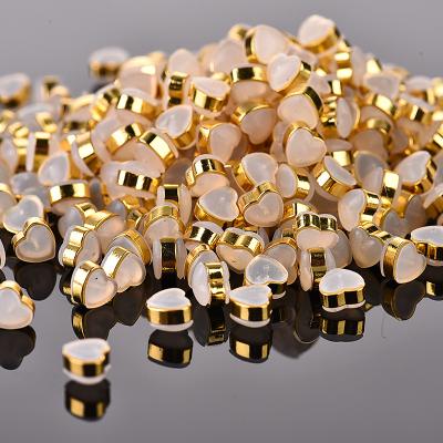 China 100pcs/bag New Environmentally Friendly Heart Silicone Earplug Stud Earring Backs Support Plug Earrings Jewelry Accessories for sale