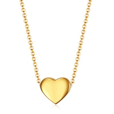 China Vintage Fashion Stainless Steel Necklace Personalized Heart Gold Choker Necklace Pendant for sale