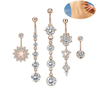 China Vintage Stainless Steel Belly Piercing Navel Screw Navel Button Rings Tragus Helix Body Jewelry For Women Men for sale