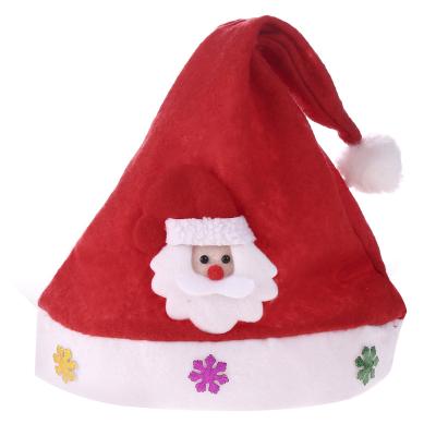 China Environmentally Friendly New Years Christmas Hat For Baby Adult Plush Santa Claus Hat For Christmas Party Decoration New Year Decoration for sale