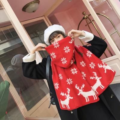 China Latest Warm Knitted Scarf Fashion Winter Wear Christmas Gift Scarf Women Environmentally Friendly for sale