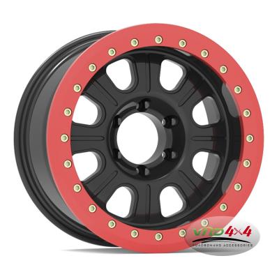 China Factory Price Alloy Black 17x9 Beadlock 4x4 Rim Wheel 16X7 PCD 5X114.3 8 Spoke steel beadlock wheel for sale