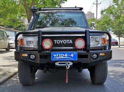 China LC70 Steel Bull Bar OEM Powder Coated Front & Rear Bumper 4x4 Offroad Toyota Land Cruiser 70 Series Bull Bar for sale