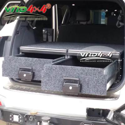 China SUV Car Bed Storage Module System OEM 4x4 Dual Drawer Roller Kit For Ford Everest for sale