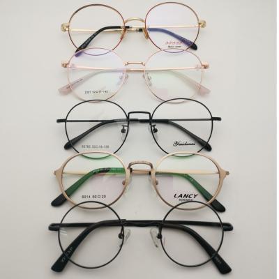 China Match Retro Clearance Stock Random Metal Optical Sights Retro Metal Around Eyeglasses Mix Patterns for sale