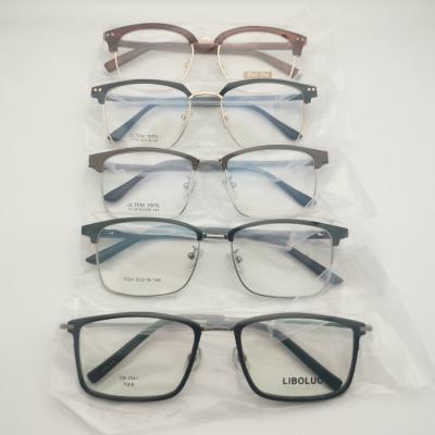 China Match Random Retro TR90 Stock Ready Clearance With PC Metal Combination Frame Optical Glass Frame Mixed Wholesale for sale