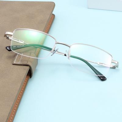 China For Half Frame Computer Glass Metal Men's Memory Titanium Optical Glasses Frame Flat Mirror Optical Glasses Frame for sale