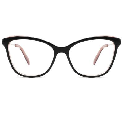 China For Factory Italy Computer Glasses Design Big Size Acetate Vintage Optical Glass Cat Women Blue Light Blocking Glasses for sale