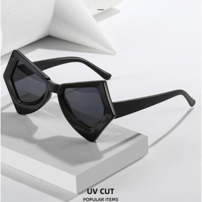 China Brand Cheap Sun Glasses Vintage Hot Colorful Odd Shaped Plastic Cat Plastic Glasses Women Sunglasses Frame NO MOQ for sale