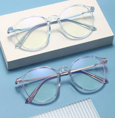 China 2022 New Anti Reading Glasses Polygon PC Computer Thin Blue Light Weight Reading Glasses For Women Men for sale