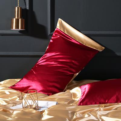 China Anti-Static Natural Silk Pillow Case Mixed Colors Mulberry Silk Pillow Case Set Luxury Pillow Cover for sale