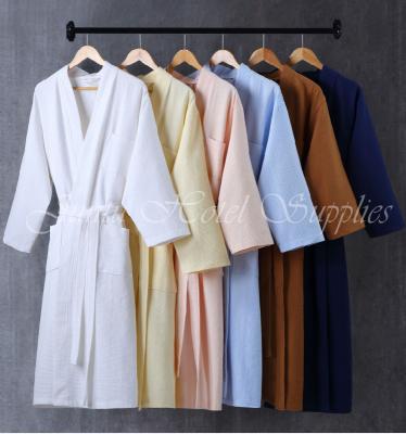 China Wholesale 100% Juntu QUICK DRY Cotton Hotel Spa Waffle Bathrobe for sale