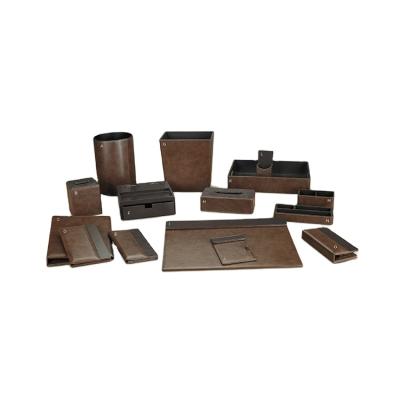 China Room Service Leather Hotel Product Tray Set Eco - Friendly Luxury Hotel For Bathroom+leather Hotel Trays for sale