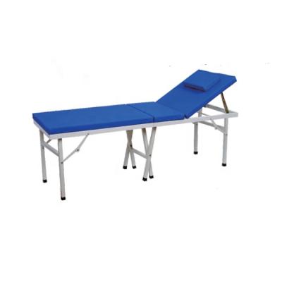 China Portable Crank Exqmination Bed Patient One Crank Medical Clinic Bed Adjustable Manual Diagnostic Hospital Bed for sale