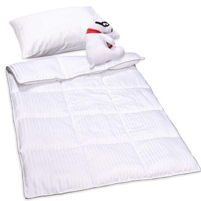 China Wholesale Soft Toddler White Stripe Comforter And Pillow Microfiber Anti-Static for sale