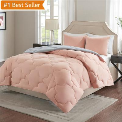 China Anti Static Solid Color Comforter 3pcs Designer Bedding Set Luxury Golden Large for sale