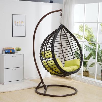 China Contemporary Rattan Garden Patio Furniture Newly Hand Made Egg Chair Hanging Chair Hot Sale Outdoor Swings for sale