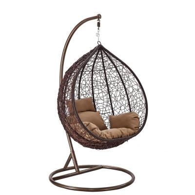 China Large Contemporary Patio Swing Outdoor Hanging Black Swivelir Garden Chair Cushion Egg Hanging Chair for sale