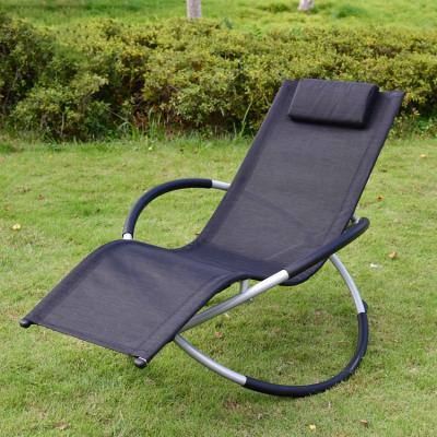 China Modern Sun Beach Patio Fabric Poolside Folding Garden Sunbed Outdoor Swimming Lounger With Padded Teslin for sale