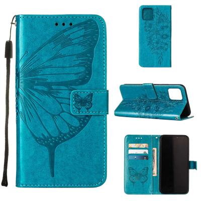 China Parchute Embossed PU Leather Case For iPhone 13 Flip Wallet Cover 12 11 Pro Se X XS XR Flower Butterfly Card Holder Max Phone Shell 7 8 for sale