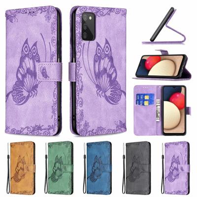 China Wallet Shockproof Butterfly Embossed Leather Book Case For Samsung S20 Fe Core A73 Note 20 Plus Ultra A02 A01 A12 A03s A21 A11 A31A03 Samsung S21 for sale