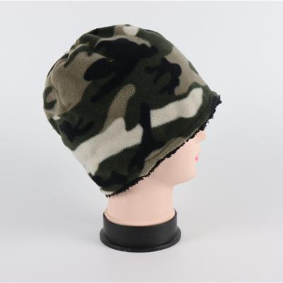 China COMMON Promotional Winter Polyester Camouflage Skullcap Manufacturer Camouflage Beanie Hat for sale