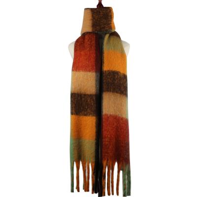 China Factory Wholesale Winter Polyester Plaid Women Plaid Blanket High Quality Scarf Women Scarf for sale