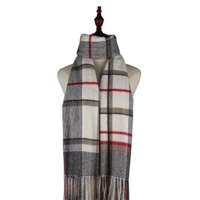 China Hot Selling 75%polyester+25%viscose Women's Designer Scarf 75%polyester 25%viscose Warm Soft Plaid Women's Scarf for sale