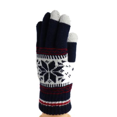 China Custom Logo Knitted Acrylic Winter Warm Daily Life Sports Running Winter Gloves Glove Custom Women for sale