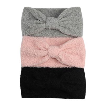 China Beautiful Polyester And Fashion Bowknot Elastic Pink Wholesale Womens Head Bands for sale