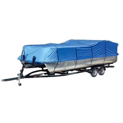 China Water Resistant 600D Polyester Universal Fit Trailerable Pontoon Boat Cover, Boat Part for sale