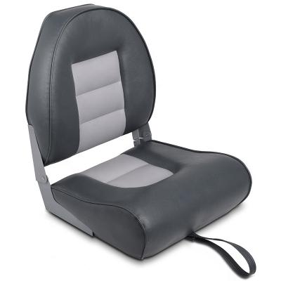 China Heavy Duty Marine Grade Vinyl High Rear Boat Seat With Folding Function For Boating And Fishing for sale