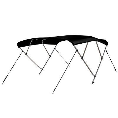 China 600D 4 Bow Aluminum Bimini Top Cowl In Different Colors With Back Support Poles For Boats for sale