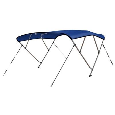 China Sunproof / Marine-Grade 600D Polyester 4-Bow Bimini Boat Rainproof Top Includes Hardwares With 1 Inch Aluminum Frame for sale