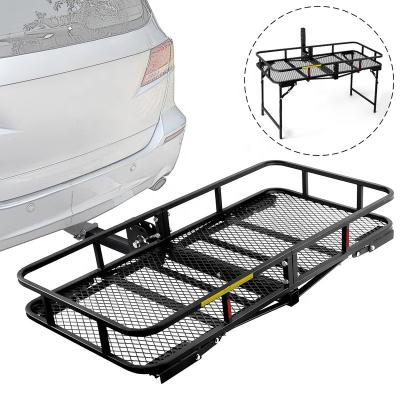 China Camping Cargo Carrier Mount Hitch Folding 60x24x6inches Capacity 500 Pounds With Rack Fitting 2inch Receiver for sale