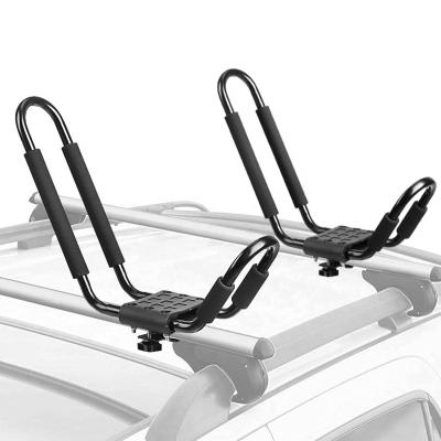 China Camping 1 pair and 2 pair J of kayak rack roof top bar with tie down straps for canoe and surf board for sale