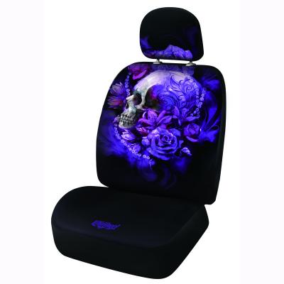 China Specially Licensed IP Car Seat Cover Lethal Threat Licensed PURPLE SKULL Seat Cover 1 Front for sale