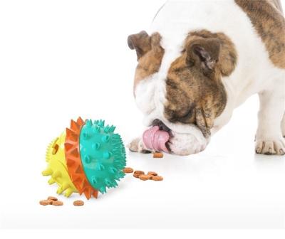 China Amazon Viable Hot Selling Dog Training Toys Elastic Ball Leak Food Feeder Dog Chew Toy for sale