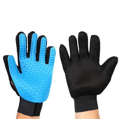 China Viable Massage Grooming Gloves Deshedding Pet Grooming Cleaning Gloves Grooming Tools Pet Hair Remover Glove Sweeps All-Season Giveaways for sale