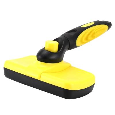 China Automatically Viable Cat Dog Slicker Brush Pet Grooming Sweep Self Cleaning Remove Dog Hair Pet Comb for sale