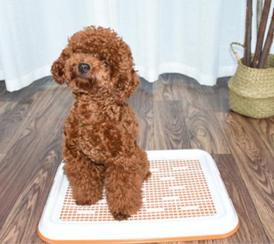 China Wholesale Sustainable Plastic Indoor Dog Potty Pet Doggie Pee Small Tray Toilet For Dog Pads Tray Park Corner Dog Toilet for sale