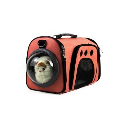 China Portable Breathable PU Leather Dog Pet Carrier Bag Cat Carrying Bags Space Capsule Space Capsule Dog Pet Carrier Bag for sale